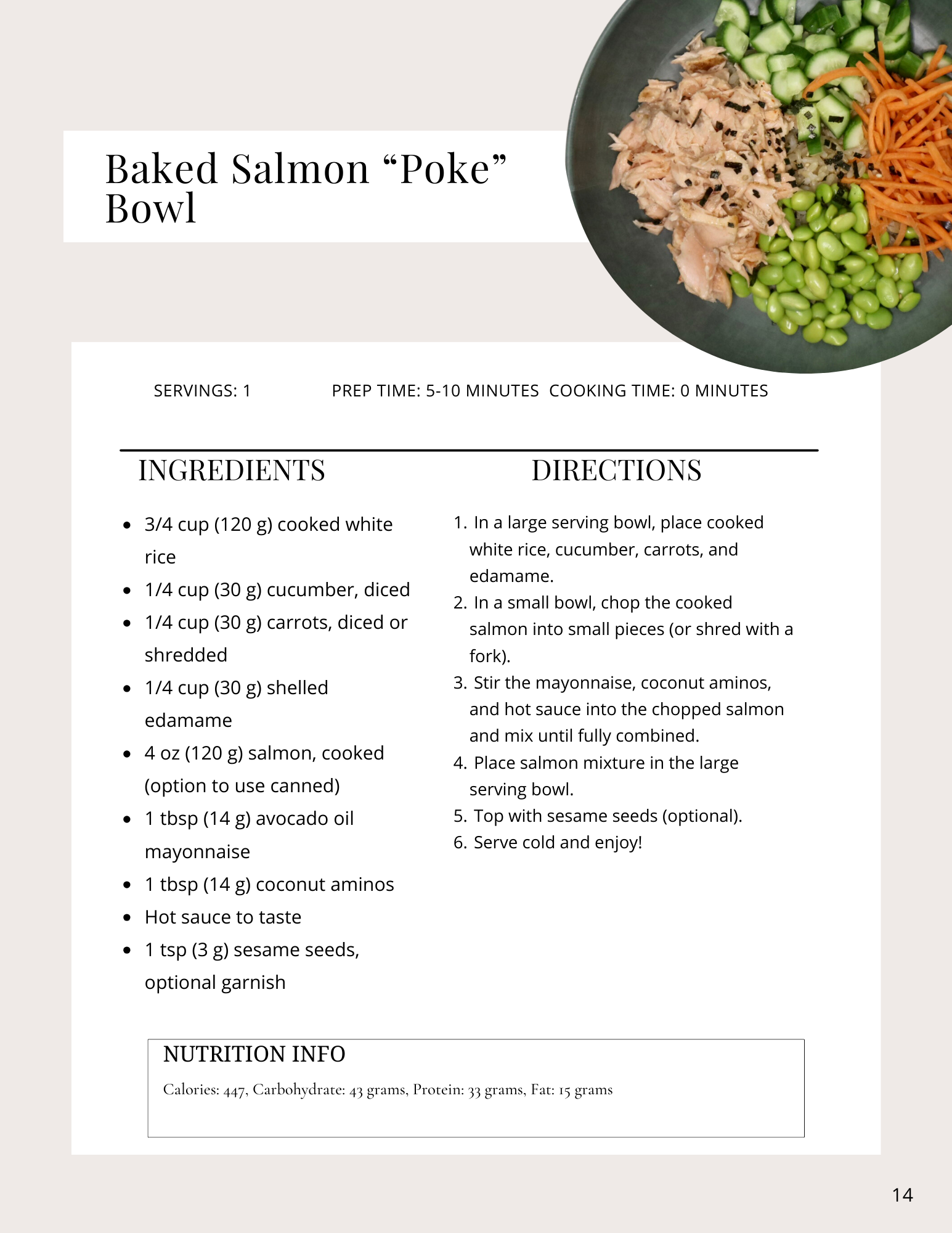 Baked Salmon Bowl